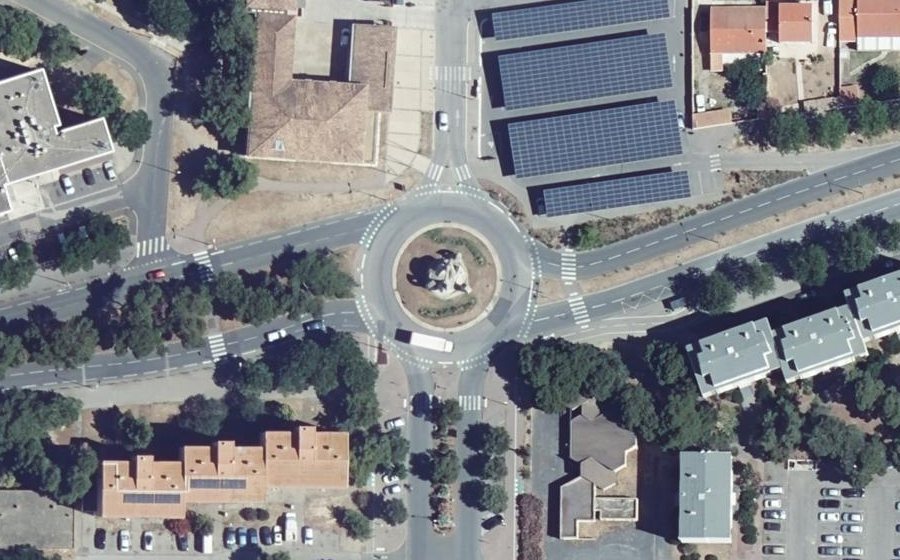 Vue aérienne du Giratoire la Naïade