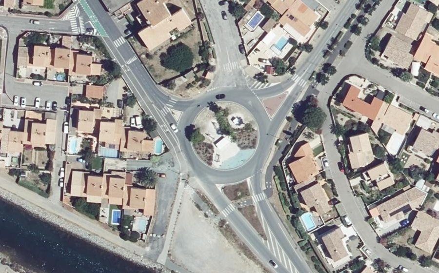 Vue aérienne du Rond-Point des Pêcheurs