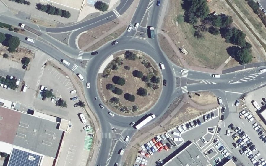 Vue aérienne du Giratoire des Évadés de France