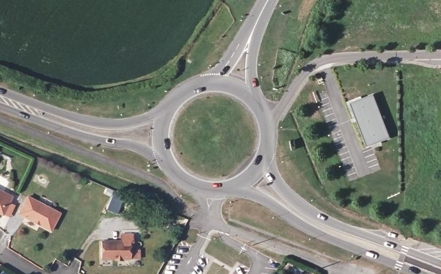 Vue aérienne du Route Départementale 817