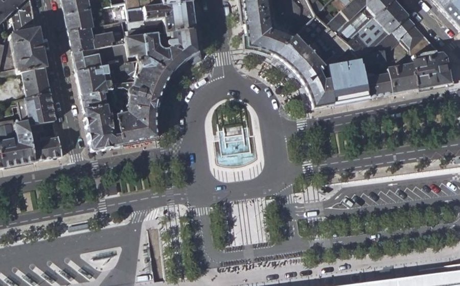 Vue aérienne du Place de la Gare