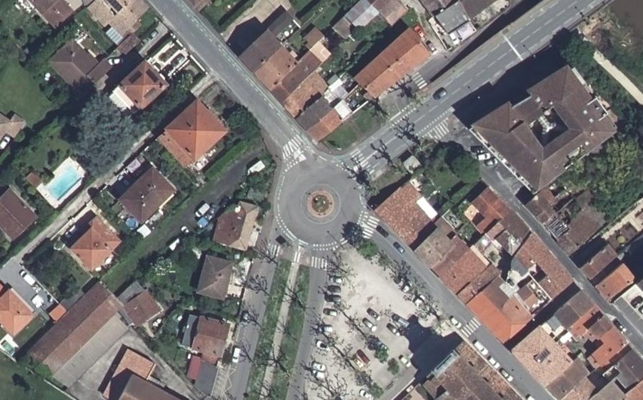 Vue aérienne du Place Basterou