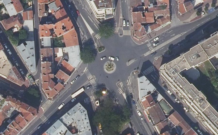 Vue aérienne du Place Voltaire