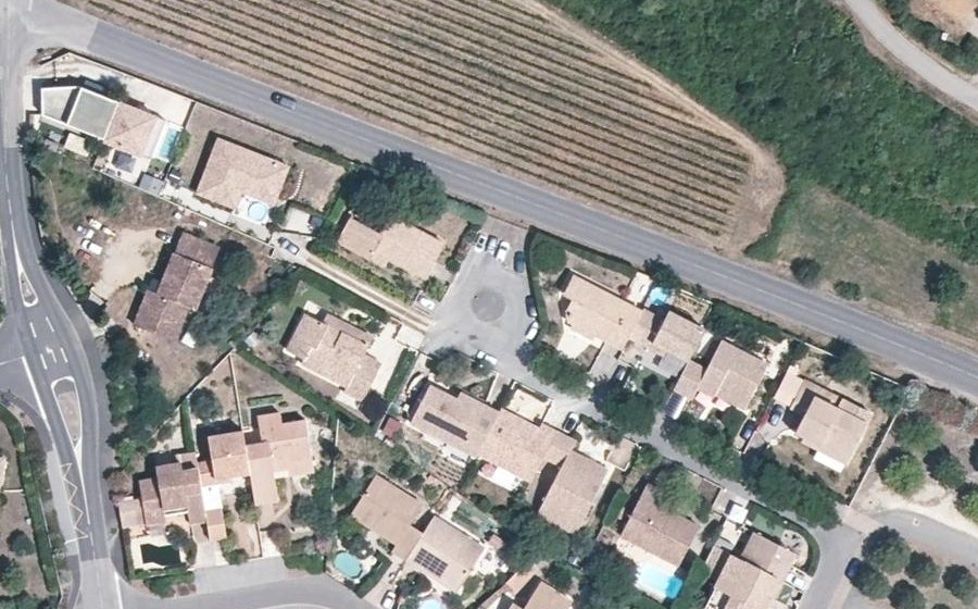 Vue aérienne du Rue des Hauts du Levant