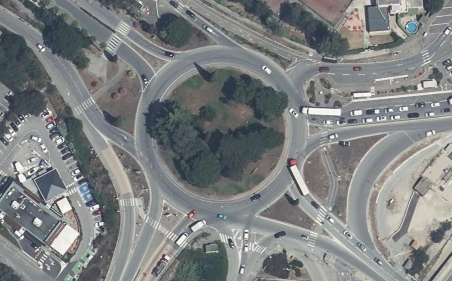 Vue aérienne du Rond-Point de la Manda