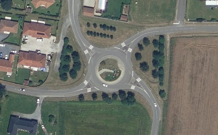 Vue aérienne du Rond-Point du Moulin