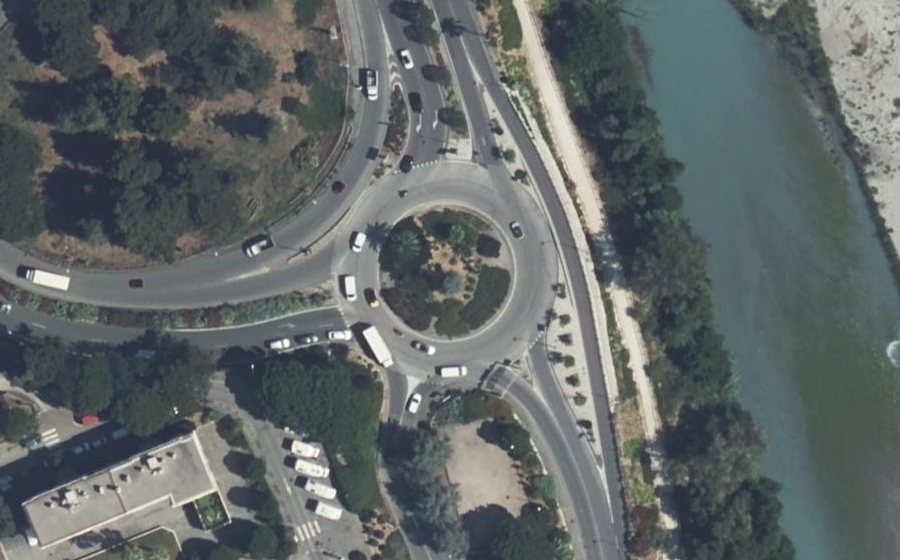 Vue aérienne du Rond-Point Maïcon