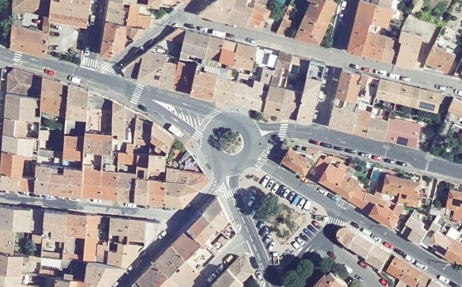 Vue aérienne du Giratoire Pierre Bouscarle