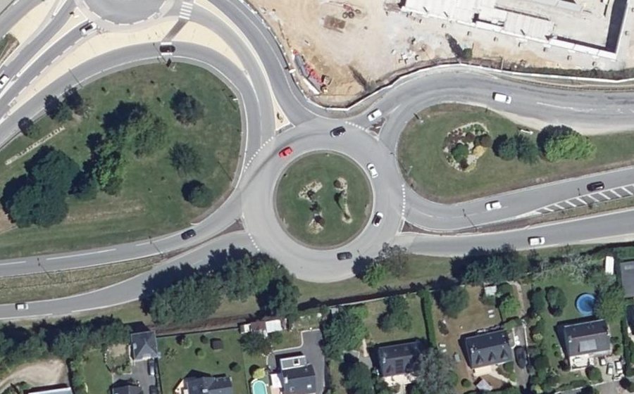 Vue aérienne du Rond-Point du Branhoc