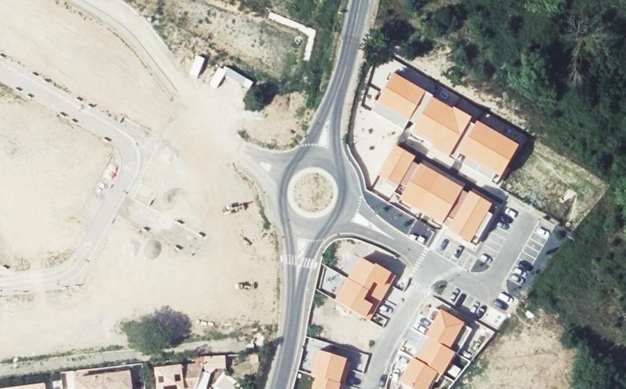 Vue aérienne du Rond-Point de la Paix