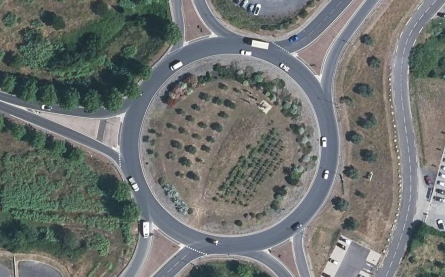 Vue aérienne du Rond-Point Marcelin Albert