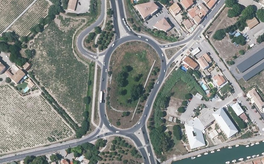Vue aérienne du Rond-Point Salvador Allende