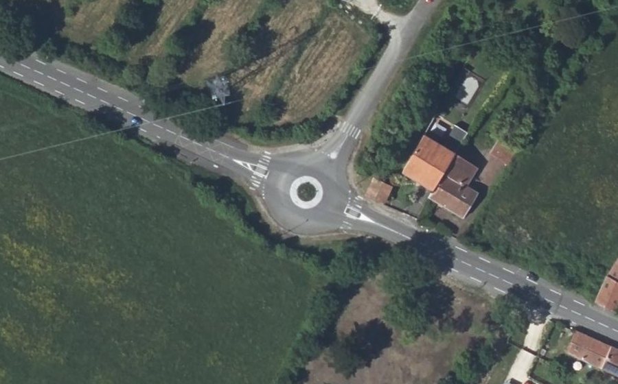 Vue aérienne du Rond-point de la Sausaie Neuve