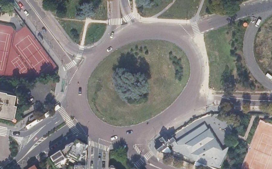 Vue aérienne du Carrefour des Anciens Combattants