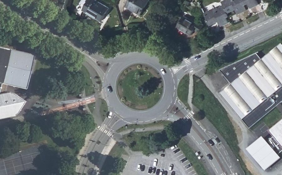 Vue aérienne du Rond-Point du Général de Gaulle