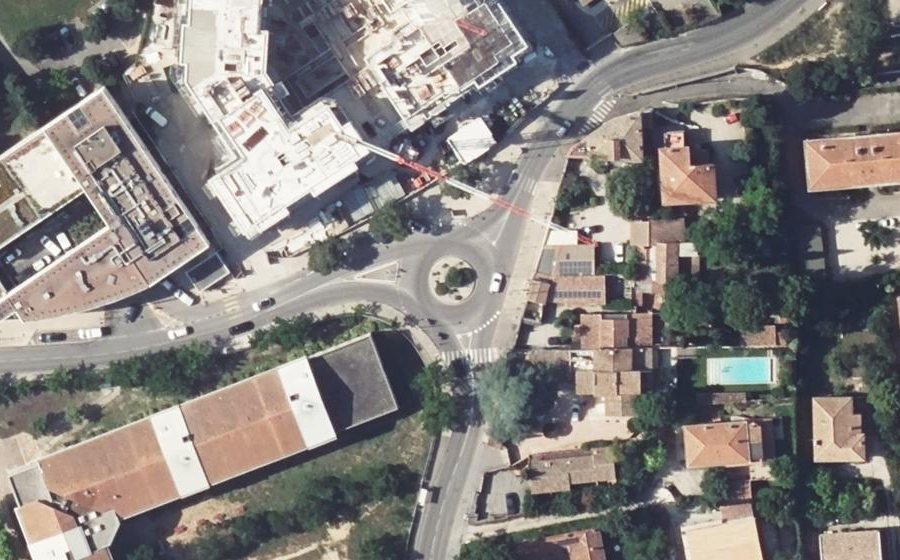 Vue aérienne du Place du Lieutenant Colonel Louis Arné