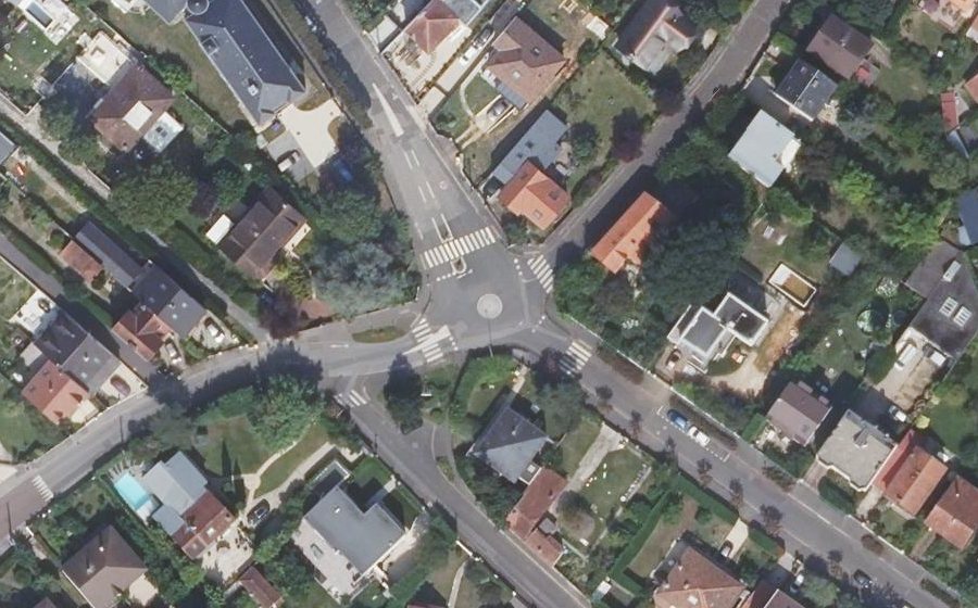 Vue aérienne du Carrefour de la Croix aux Femmes