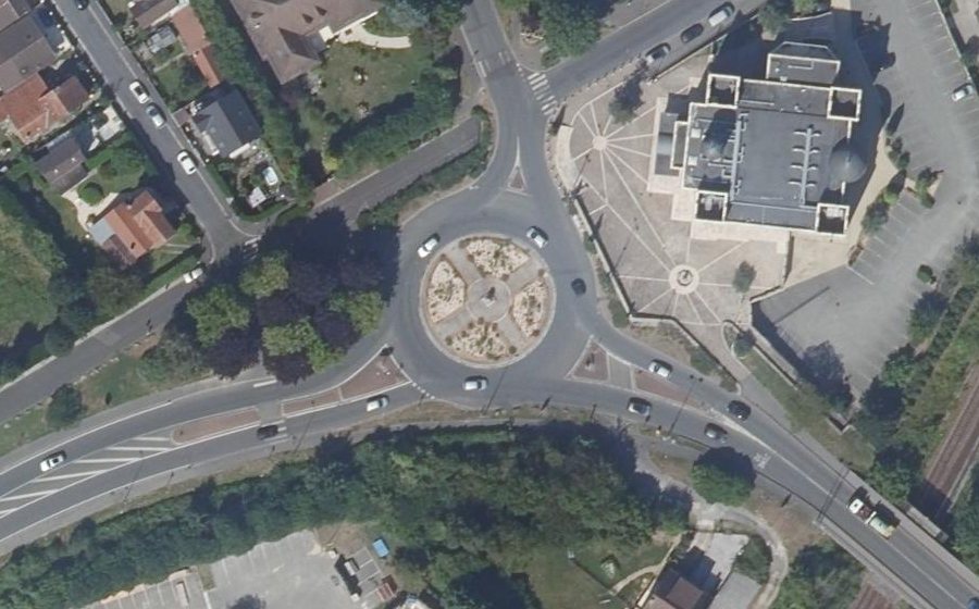Vue aérienne du Place des Assyro-Chaldéens