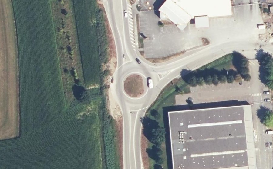 Vue aérienne du Route du Bourget
