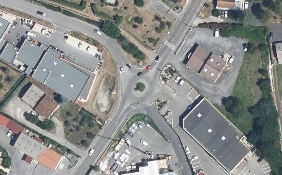 Vue aérienne du Avenue de Bellande
