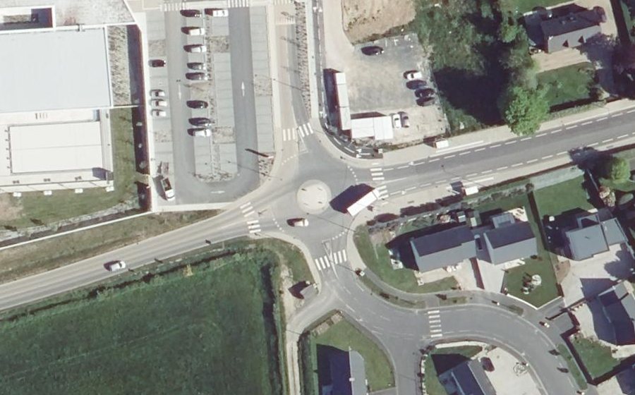 Vue aérienne du Route de Bricquebec