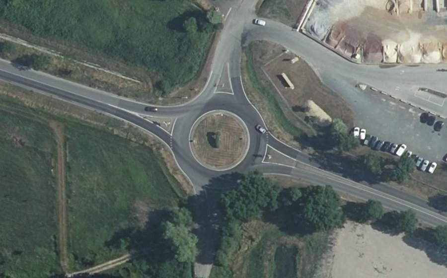 Vue aérienne du Rond-Point du Gué Blordeau