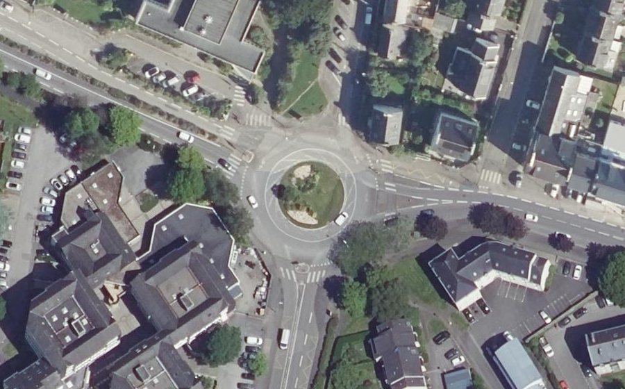 Vue aérienne du Rond-Point de Croaz ar Plouz
