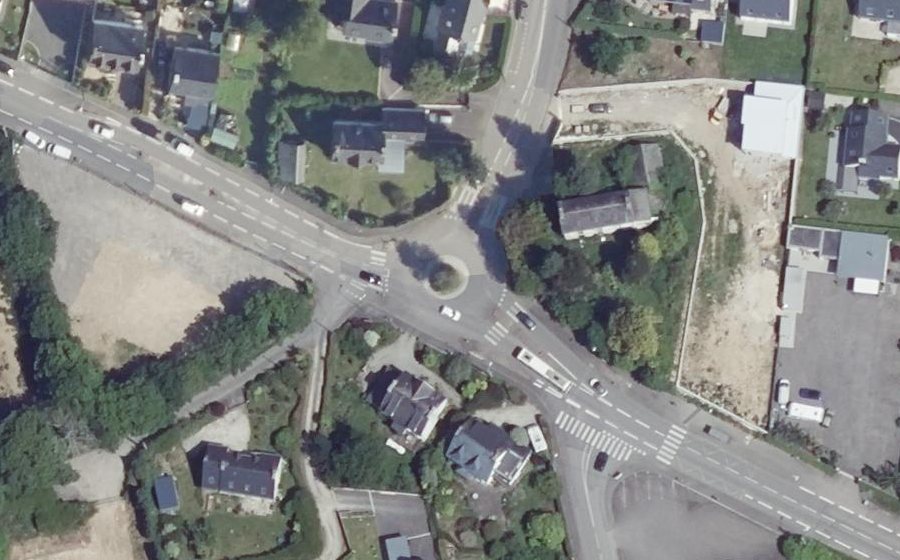 Vue aérienne du Rond-Point de Kervillou