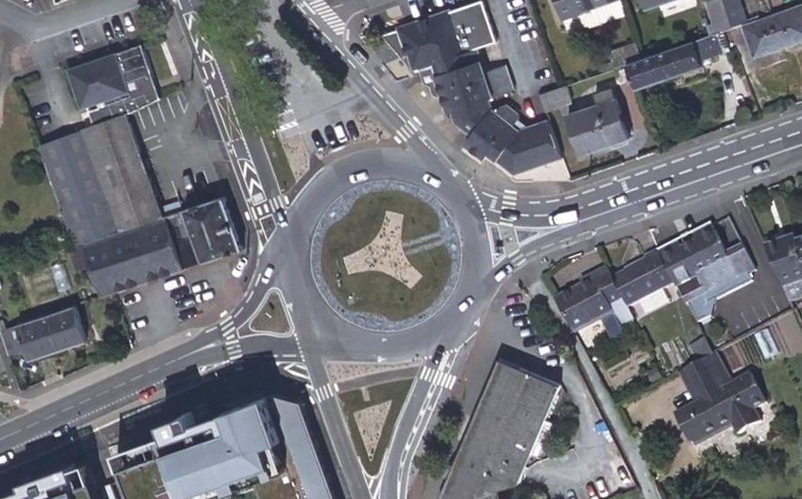 Vue aérienne du Giratoire des Portes de Cé