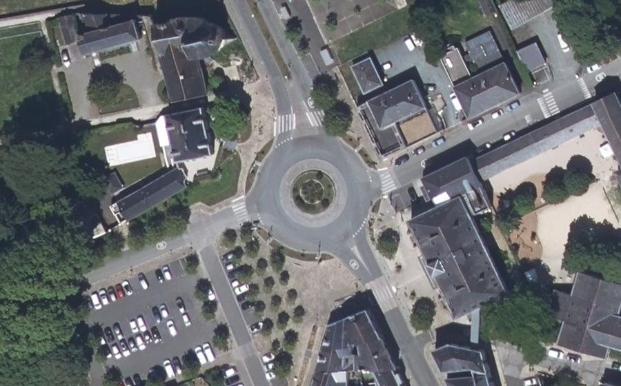 Vue aérienne du Giratoire Hôtel de Ville