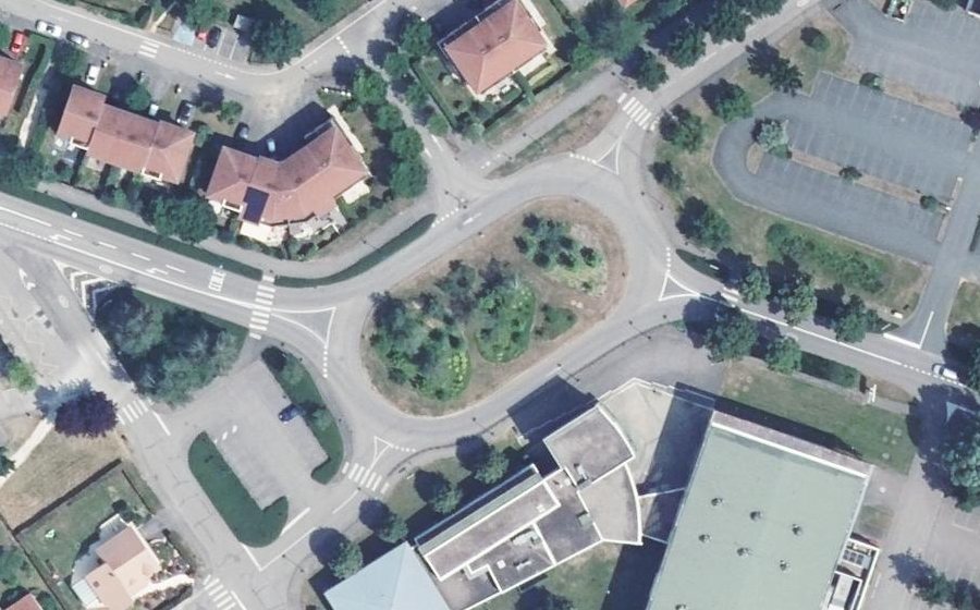 Vue aérienne du Rond-Point Chaudeau
