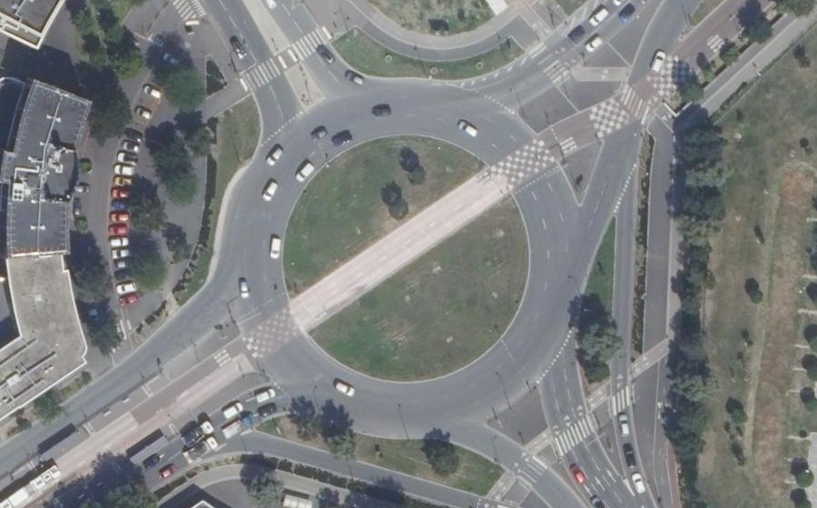 Vue aérienne du Carrefour du Général de Gaulle