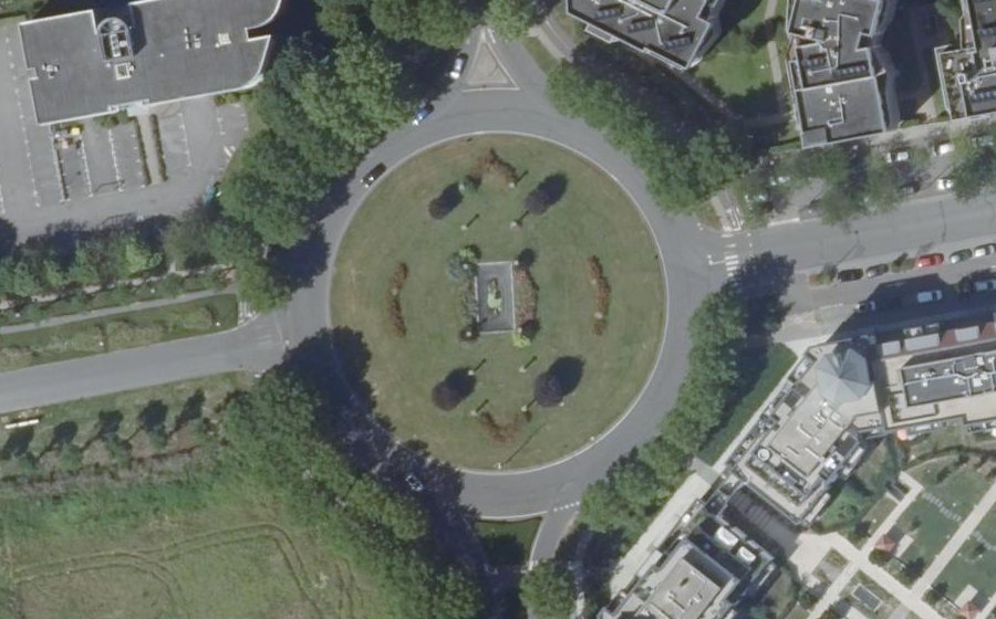 Vue aérienne du Rond-Point Jean-Moulin