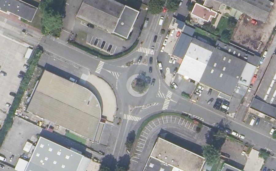 Vue aérienne du Rond-Point du Fossé Creux
