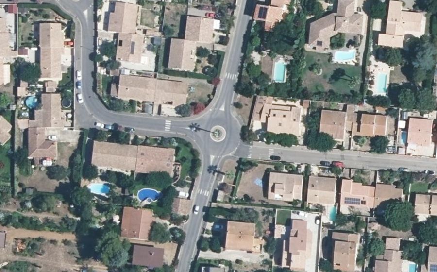 Vue aérienne du Rond-Point Malala Yousafzai