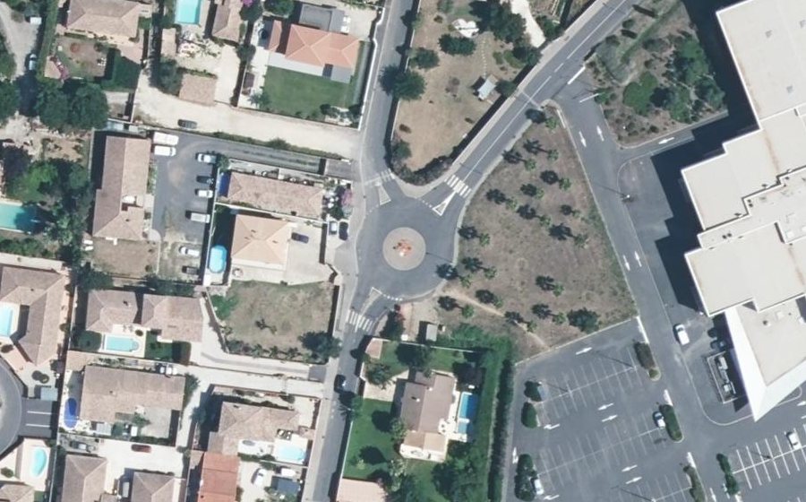 Vue aérienne du Rond-Point Lucie Aubrac