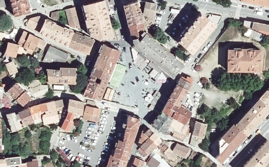 Vue aérienne de la Place Paoli