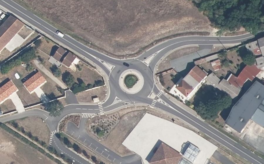 Vue aérienne du Avenue de Burie
