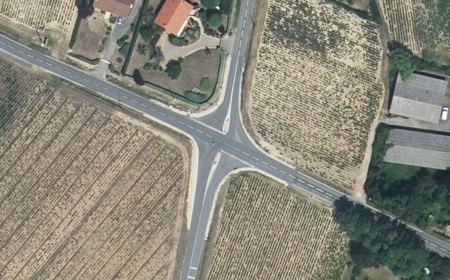 Vue aérienne du Rond-Point de la Ferté