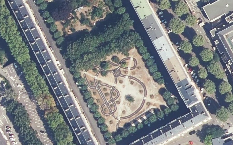 Vue aérienne du Parc apprentissage vélo du Paradis