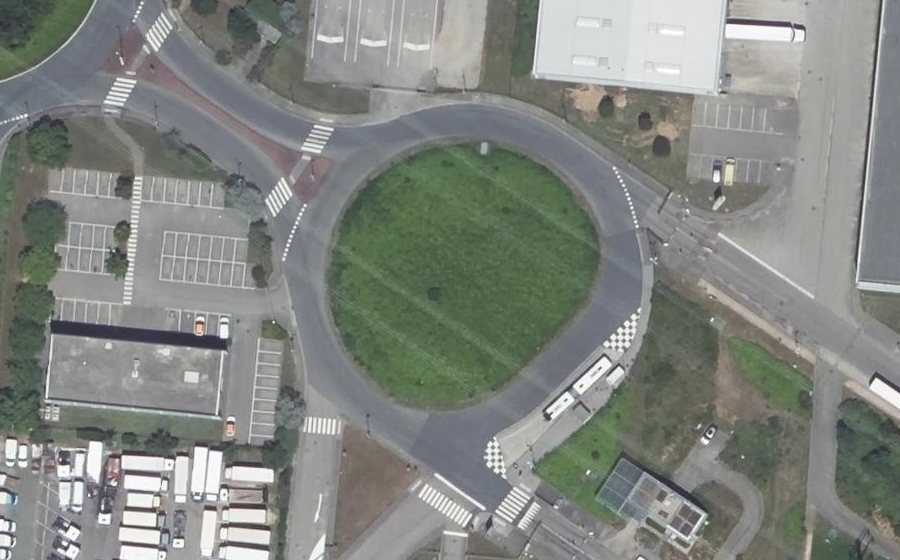 Vue aérienne du Rond-Point Bernard Vos