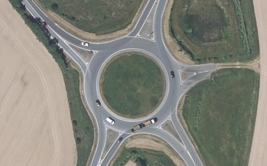 Vue aérienne du Rond-Point de la Bricauderie