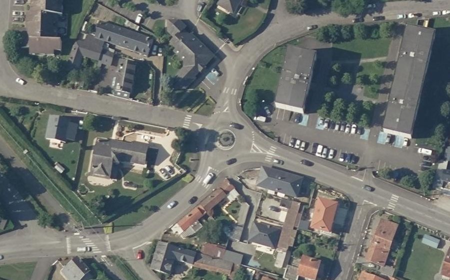Vue aérienne du Route du Stade