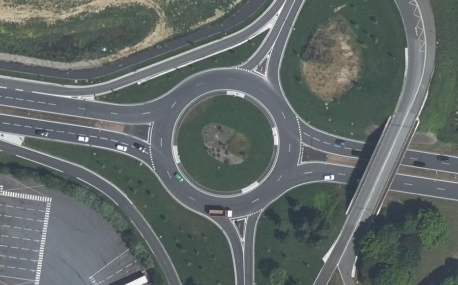 Vue aérienne du Place de l'Ordre National du Mérite