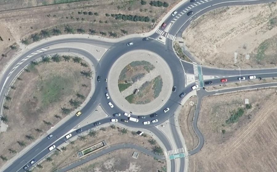 Vue aérienne du Rond-Point Bachaga Boualam