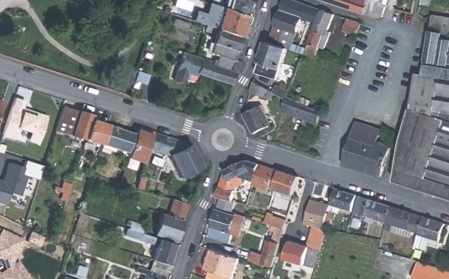 Vue aérienne du Place Jeanne d'Arc