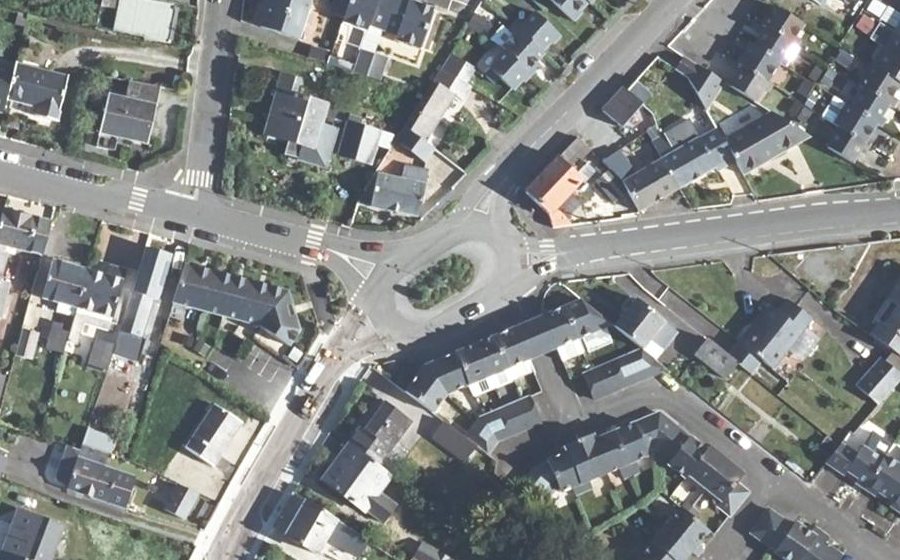 Vue aérienne du Giratoire de la Grande Douve