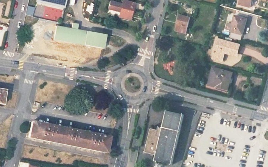 Vue aérienne du Rond-Point Joseph-Rosselli