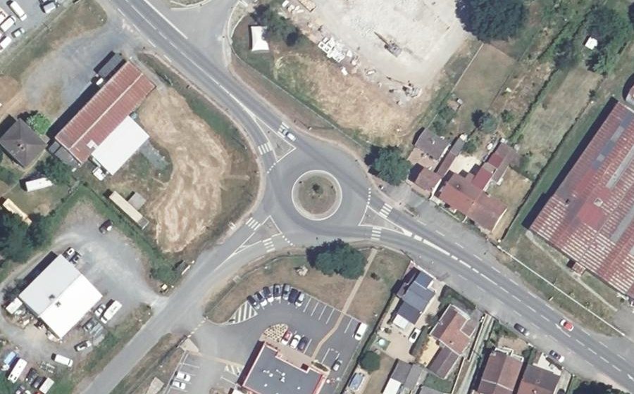 Vue aérienne du Rond-Point Source Cornélie
