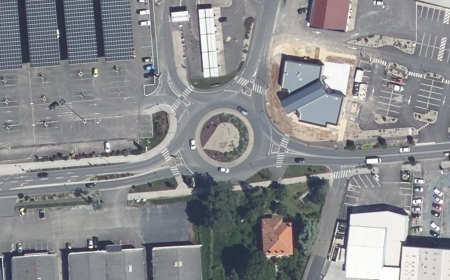 Vue aérienne du Rond-Point de Ponservat
